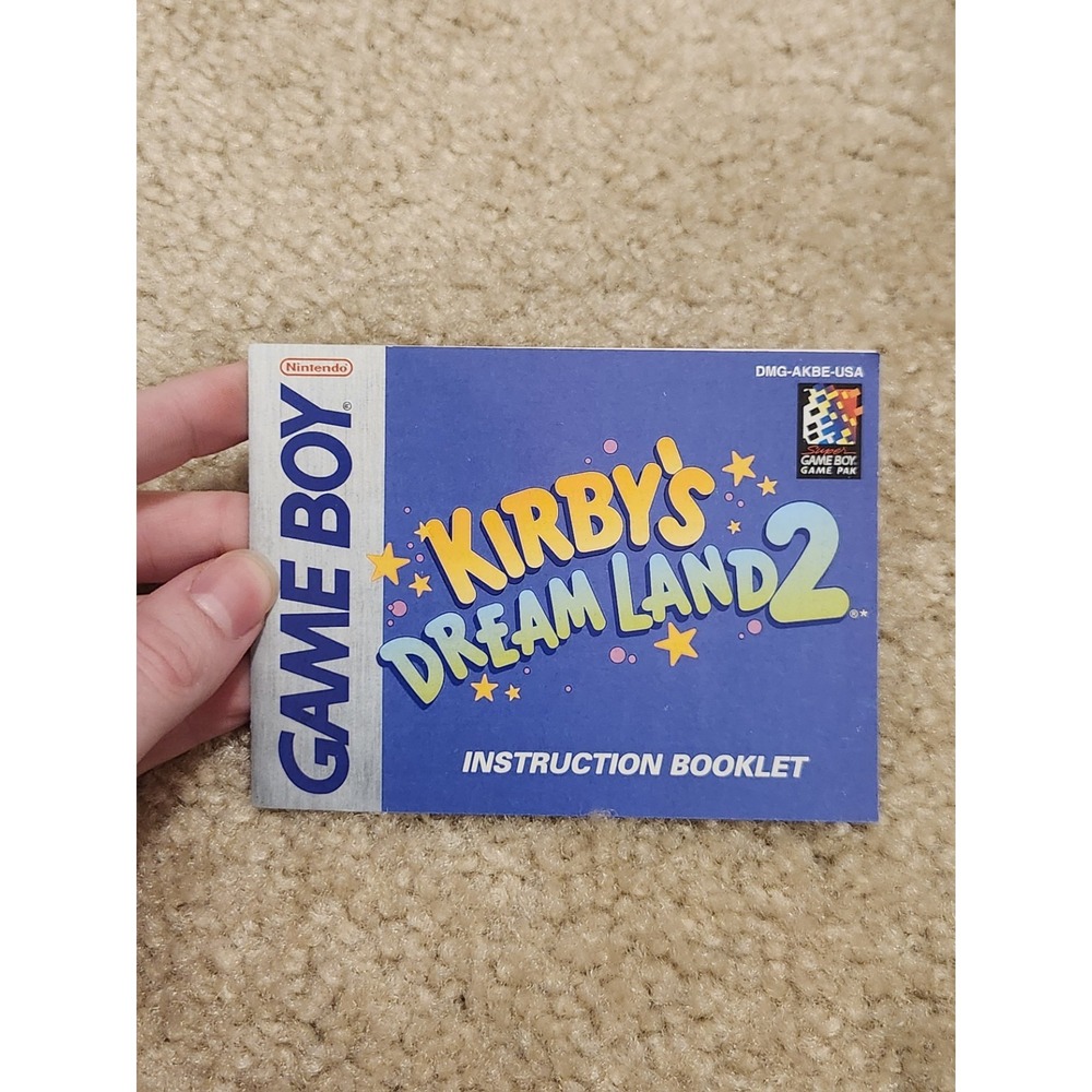 Kirby's Dream Land 2 Nintendo Game Boy Instruction Manual Booklet ONLY